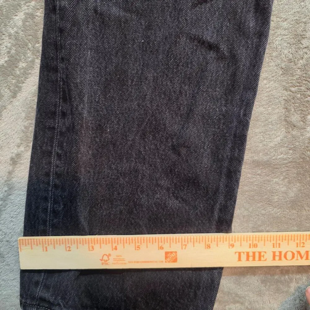 Levi's 501 Jeans Mens 38x30 Black Dark Wash Regular Fit Straight Leg Denim